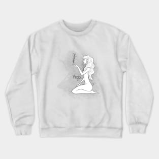 Zodiac sign Virgo - Black and white lineart Crewneck Sweatshirt